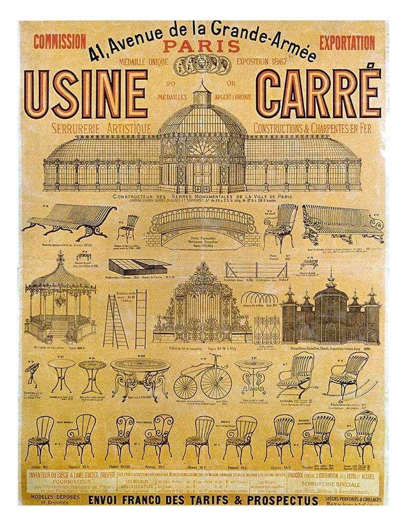 Usine Carré 1867 Paris World's Fair Flyer