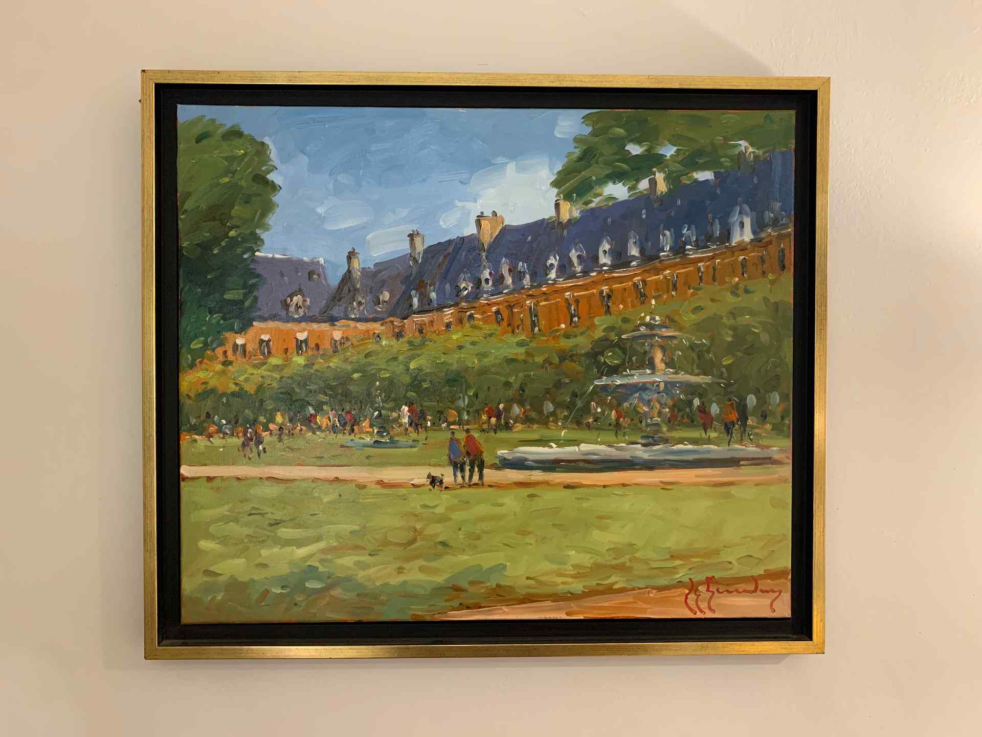 Front view of Place des Vosges painting