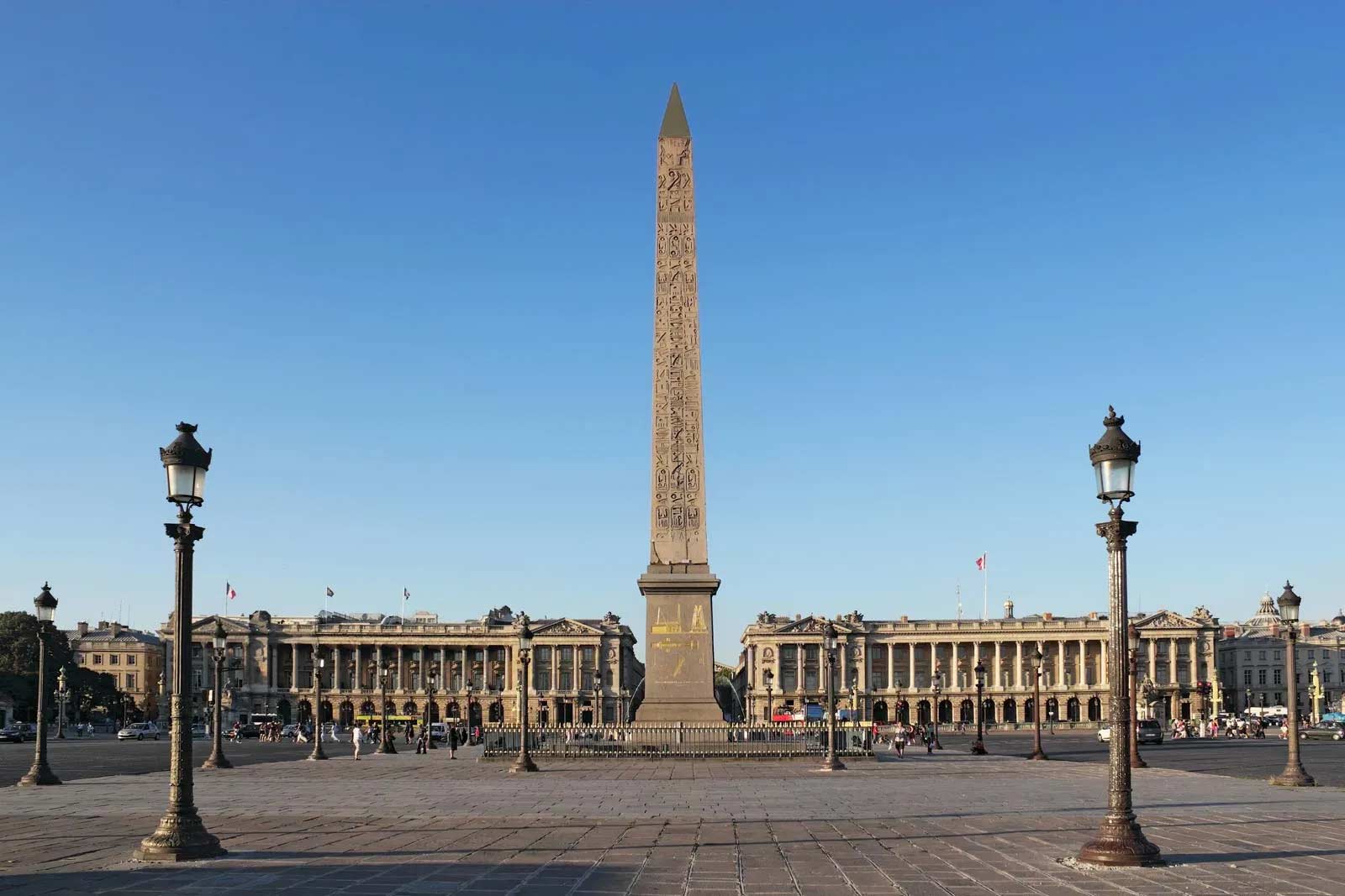 Obelisk of Luxor in the center of Place de la Concorde today