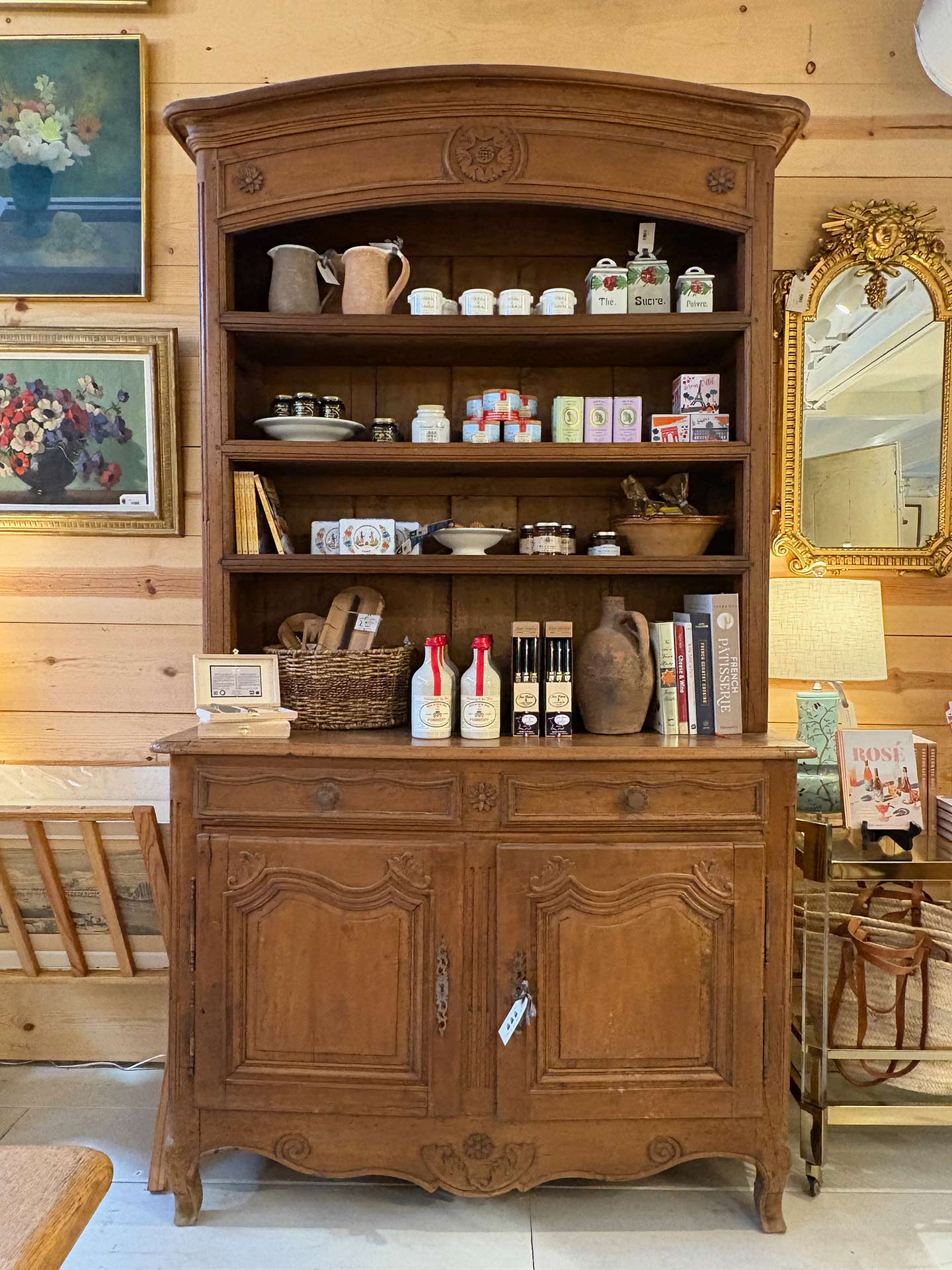 A full view of the lovely kitchen hutch